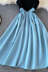 Blue A-Line Short Dress